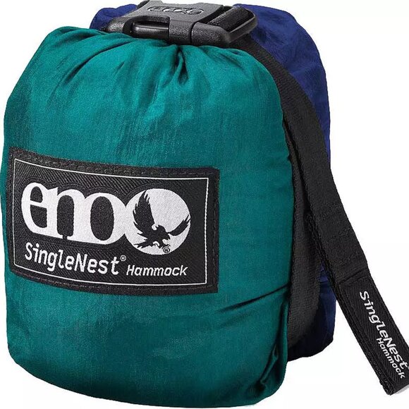 ENO SingleNest Hammock - Lightweight, 1 Person Portable Hammock - Seafoam/Navy - Picture 2 of 12